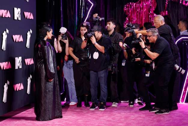 Demi Lovato arrives on the red carpet at the 2023 MTV Video Music Awards VMA s at the Prudential Center in Newark, New Jersey, on Tuesday, September 12, 2023.  NYP20230912128 JOHNxANGELILLO