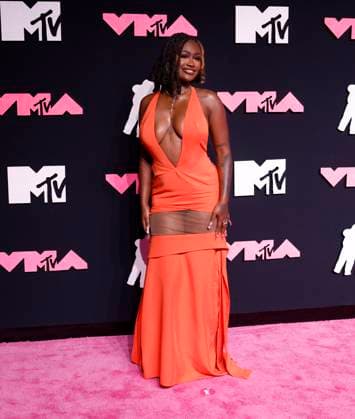Kaliii arrives on the red carpet at the 2023 MTV Video Music Awards VMA s at the Prudential Center in Newark, New Jersey, on Tuesday, September 12, 2023.  NYP20230912119 JOHNxANGELILLO