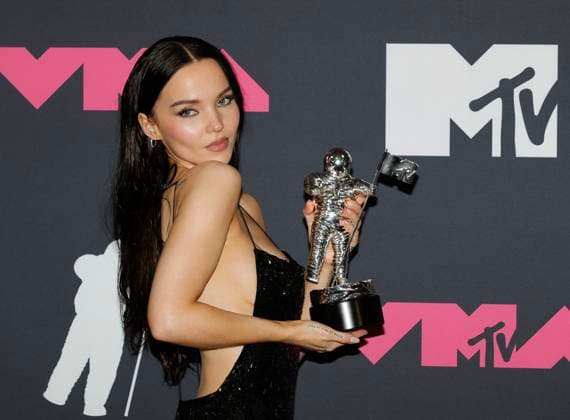Dove Cameron arrives in the press room at the 2023 MTV Video Music Awards VMA s at the Prudential Center in Newark, NJ on Tuesday, September 12, 2023.  NYP202309128298 JASONxSZENES