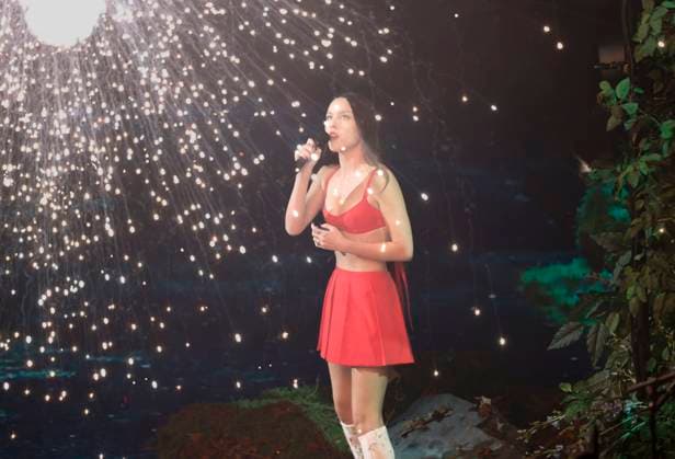Olivia Rodrigo performs during the 2023 MTV Video Music Awards VMA s at the Prudential Center in Newark, New Jersey, on Tuesday, September 12, 2023.  NYP20230912190 JOHNxANGELILLO