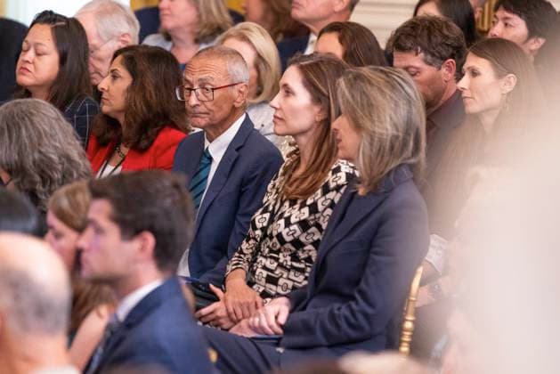Former Clinton Chief of Staff John Podesta is seen during 2023 Praemium Imperiale Laureate ceremony in Washington, DC on Tuesday, September 12, 2023. The Praemium Imperiale is a global arts prize awarded annually by the Japan Art Association for lifetime achievement in the arts. Copyright: xCNPx xMediaPunchx