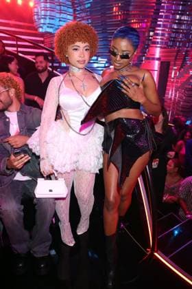 NEWARK, NJ - SEPTEMBER 12: Ice Spice and Sonyae Elise at the 2023 MTV Video Music Awards at Prudential Center on September 12, 2023 in Newark, New Jersey. Copyright: xWalikxGoshornx