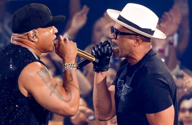 Run DMC performs during the 2023 MTV Video Music Awards VMA s at the Prudential Center in Newark, New Jersey, on Tuesday, September 12, 2023.  NYP20230912240 JOHNxANGELILLO