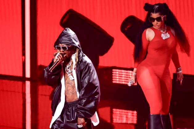 Lil Wayne and Nicki Minaj perform during the 2023 MTV Video Music Awards VMA s at the Prudential Center in Newark, New Jersey, on Tuesday, September 12, 2023.  NYP20230912241 JOHNxANGELILLO