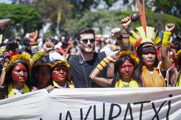 BRASÍLIA, DF - 13.09.2023: MARCHA DAS MULHERES INDÍGENAS - The III March of Indigenous Women takes place today, 13 09, in Brasília. The event welcomes around four thousand women from different indigenous ethnicities from across the country. Organized by entities such as the Articulation of Indigenous Peoples of Brazil (APIB), the March& 39;s agenda is the demarcation of lands, the fight against the Temporal Framework, in addition to combating violence against indigenous women. x2433164x  LeoxBahia