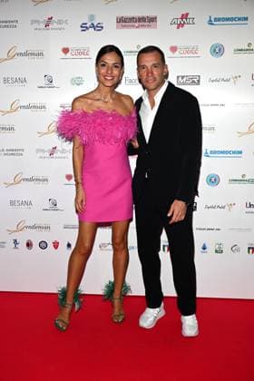 Milan, Gentleman Award 2023 - in the photo Laura Barriales, Andry Shevchenko  Copyright: xSimonexComix xipa-agency.netx xComi Terenghix IPA_IPA40279562