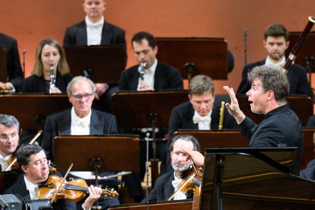 Russian-German pianist Igor Levit and conductor Jakub Hrusa (pictured) with Wiener Philharmoniker perform at the Dvorak s Prague international music festival in Prague, Czech Republic, September 13, 2023. (CTKxPhoto MichalxKamaryt) CTKPhotoP2023091309648  CTKPhotoP2023091309648