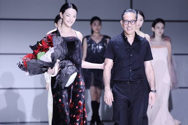 BEIJING, CHINA - SEPTEMBER 09: Model Ai Tominaga and designer Naoki Takizawa walk the runway at NAOKI TAKIZAWA collection show by designer Naoki Takizawa during the China Fashion Week S S 2024 at 751D.PARK on September 9, 2023 in Beijing, China.  Copyright: xVCGx 111453419570