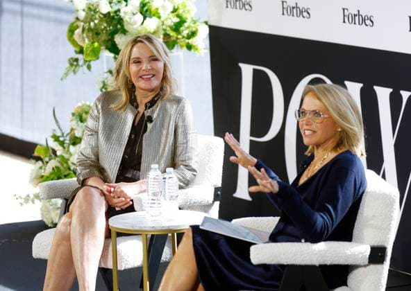 Katie Couric interviews Kim Cattrall at the Forbes Power Women s Summit on Thursday, September 14, 2023 at Jazz at Lincoln Center in New York City.  NYP20230914122 JohnxAngelillo