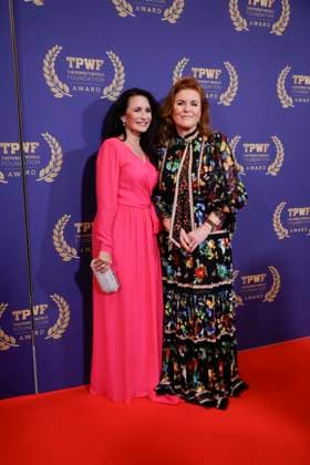 GÖTEBORG 20230914 Kristin Davis and Sarah Ferguson, Duchess of York, arrive at the Stock Exchange in Gothenburg for The Perfect World Foundation Award gala The perfect world foundation award is presented annually by the Swedish wildlife and nature organization The perfect world foundation to a person who has contributed to the preservat  Copyright: xAdamxIhse TTx THE PERFECT WORLD FOUNDATION AWARD TTABB0000000000214163