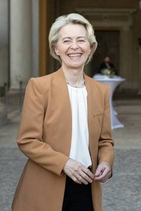 Ursula von der Leyen President of the European Commission, Politician , M100 Sanssouci Colloquium Presentation of the M100 Media Award on 14 September 2023, 14 9 2023, Orangerie Sanssouci, Park Sanssouci, Potsdam, Brandenburg, Germany kreativmedia_m100_52