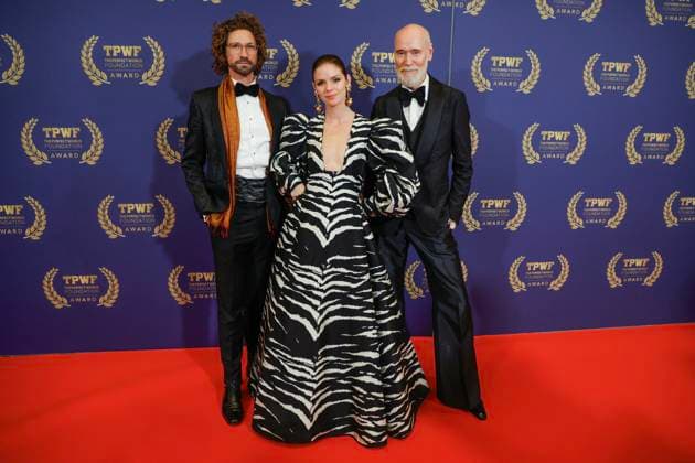 GÖTEBORG 20230914 Lars Wallin, Tora and boyfriend Fredrik arrive at the Stock Exchange in Gothenburg for The Perfect World Foundation Award gala The perfect world foundation award is presented annually by the Swedish wildlife and nature organization The perfect world foundation to a person who has contributed to the preservation of the planets wildl  Copyright: xAdamxIhse TTx THE PERFECT WORLD FOUNDATION AWARD TTABB0000000000214262