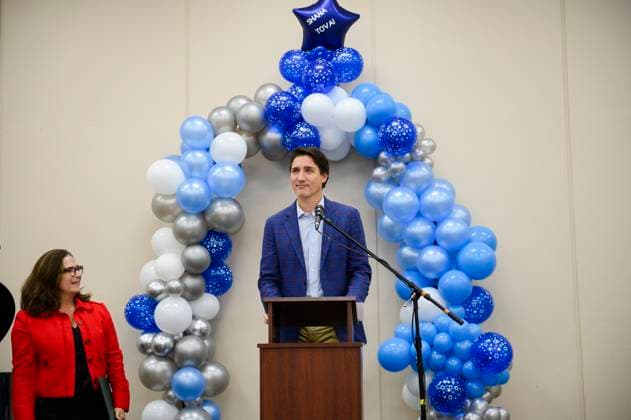 September 14, 2023, Toronto, ON, Canada: Prime Minister Justin Trudeau speaks during a Rosh Hashanah celebration at the Bernard Betel Centre, in Toronto, Thursday, September 14, 2023. Toronto Canada  - ZUMAc35_ 20230914_zaf_c35_081 Copyright: xChristopherxKatsarovx