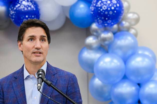 September 14, 2023, Toronto, ON, Canada: Prime Minister Justin Trudeau speaks during a Rosh Hashanah celebration at the Bernard Betel Centre, in Toronto, Thursday, September 14, 2023. Toronto Canada  - ZUMAc35_ 20230914_zaf_c35_082 Copyright: xChristopherxKatsarovx