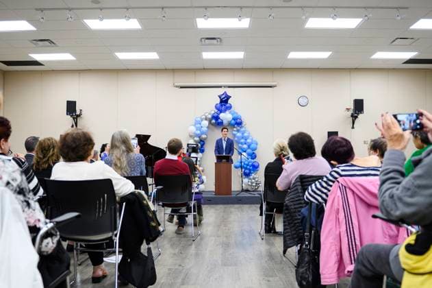 September 14, 2023, Toronto, ON, Canada: Prime Minister Justin Trudeau speaks during a Rosh Hashanah celebration at the Bernard Betel Centre, in Toronto, Thursday, September 14, 2023. Toronto Canada  - ZUMAc35_ 20230914_zaf_c35_086 Copyright: xChristopherxKatsarovx