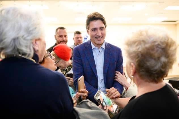 September 14, 2023, Toronto, ON, Canada: Prime Minister Justin Trudeau greets supporters and community members following remarks during a Rosh Hashanah celebration at the Bernard Betel Centre, in Toronto, Thursday, September 14, 2023. Toronto Canada  - ZUMAc35_ 20230914_zaf_c35_089 Copyright: xChristopherxKatsarovx