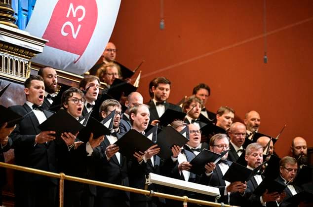 Prague Philharmonic Choir performs during the Czech Philharmonic concert at the Dvorak s Prague international music festival in Prague, Czech Republic, September 13, 2023. (CTKxPhoto RomanxVondrous) CTKPhotoP2023091408362  CTKPhotoP2023091408362