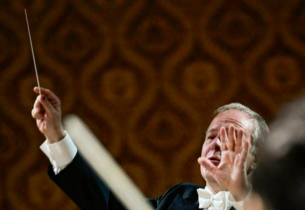 Finnish chief conductor of BBC Symphony Orchestra Sakari Oramo performs during the Czech Philharmonic concert at the Dvorak s Prague international music festival in Prague, Czech Republic, September 13, 2023. (CTKxPhoto RomanxVondrous) CTKPhotoP2023091408376  CTKPhotoP2023091408376