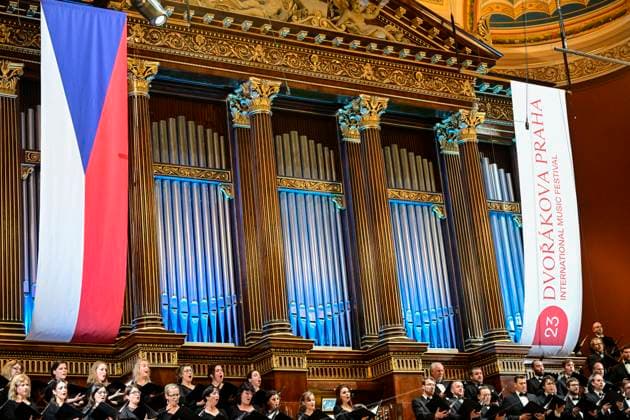 Prague Philharmonic Choir performs during the Czech Philharmonic concert at the Dvorak s Prague international music festival in Prague, Czech Republic, September 13, 2023. (CTKxPhoto RomanxVondrous) CTKPhotoP2023091408464  CTKPhotoP2023091408464