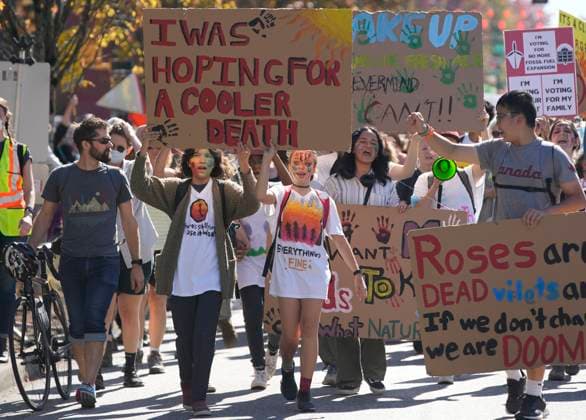 (230915) -- VANCOUVER, Sept. 15, 2023 -- People participate in the Global Climate Strike rally in Vancouver, British Columbia, Canada, on Sept. 15, 2023. (Photo by Xinhua) CANADA-VANCOUVER-GLOBAL CLIMATE STRIKE LiangxSen 