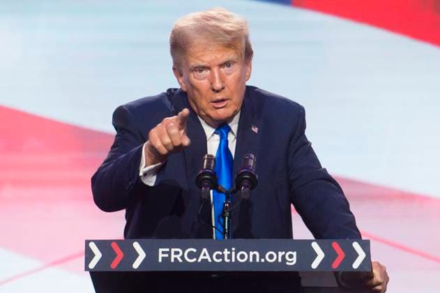 Bilder des Jahres 2023, News 09 September News Themen der Woche KW37 Former US President Donald J. Trump offers remarks during the Pray Vote Stand Summit at the Omni Shoreham Hotel in Washington, DC, Friday, September 15, 2023. Copyright: xRodxLamkeyx xCNPx MediaPunchx