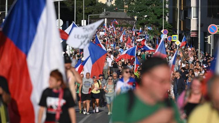 Bilder des Jahres 2023, News 09 September News Themen der Woche KW37 News Bilder des Tages Protest against government held by extra-parliamentary party PRO (Right Respect Expertise) in Prague, Czech Republic, September 16, 2023. (CTKxPhoto MichalxKamaryt) CTKPhotoP2023091605012  CTKPhotoP2023091605012