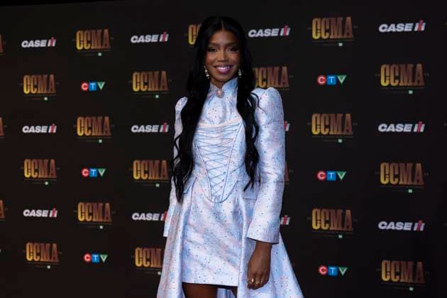 September 16, 2023, Hamilton, ON, Canada: Sacha poses on the red carpet at the Canadian Country Music Awards in Hamilton, Ont., Saturday, Sept. 16, 2023. Hamilton Canada  - ZUMAc35_ 20230916_zaf_c35_237 Copyright: xNickxIwanyshynx