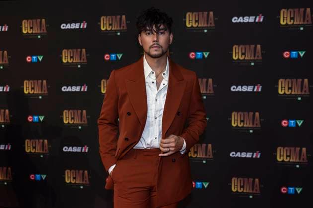 September 16, 2023, Hamilton, ON, Canada: Tyler Shaw poses on the red carpet at the Canadian Country Music Awards in Hamilton, Ont., Saturday, Sept. 16, 2023. Hamilton Canada  - ZUMAc35_ 20230916_zaf_c35_238 Copyright: xNickxIwanyshynx
