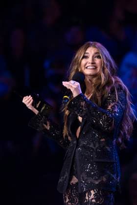 September 16, 2023, Hamilton, ON, Canada: Tenille Townes accepts the award for Female Artist of the Year during the Canadian Country Music Awards in Hamilton, Ont., Saturday, Sept. 16, 2023. Hamilton Canada  - ZUMAc35_ 20230916_zaf_c35_253 Copyright: xNickxIwanyshynx