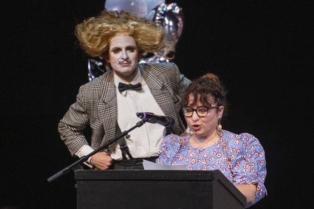 <p>Den vierten Preis bekam Tim Weckenbrock, die Laudatio las Nagihan Erdas. Vergabe der 5 Theaterpreise im Theater Oberhausen (Großes Haus) am Sonntag, 17. September 2023 in Oberhausen.¨ Deutschland NRW Oberhausen Copyright: ChristophxWojtyczka