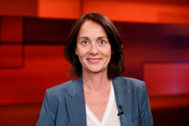Politikerin Katarina Barley (SPD) in der ARD-Talkshow hart aber fair im WDR-Studio Köln. Köln, 18.09.2023 NRW Deutschland *** Politician Katarina Barley SPD in the ARD talk show hart aber fair in the WDR studio Cologne Cologne, 18 09 2023 NRW Germany Copyright: xChristophxHardtx