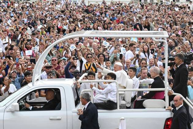 News Themen der Woche KW38 News Bilder des Tages September 20, 2023, Vaticano: Pope Francis during his weekly general audience in San Peter s Square, Vatican City, 20 September 2023. ANSA US VATICAN MEDIA ...+++ HO NO SALES - EDITORIAL USE ONLY +++ o NPK+ Vaticano  - ZUMAa110 20230920_zaf_a110_017 Copyright: xAnsa UsxVaticanxMediax