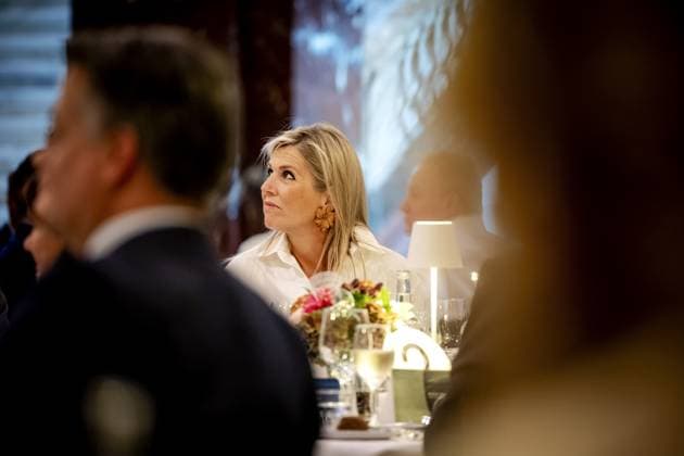 AMSTERDAM - Queen Maxima during the winners dinner of the King Willem I Prizes. The winners dinner marks the start of registrations for the biennial business awards. ANP ROBIN VAN LONKHUIJSEN netherlands out - belgium out  Copyright: xx x478786625x originalFilename: 478786625.jpg