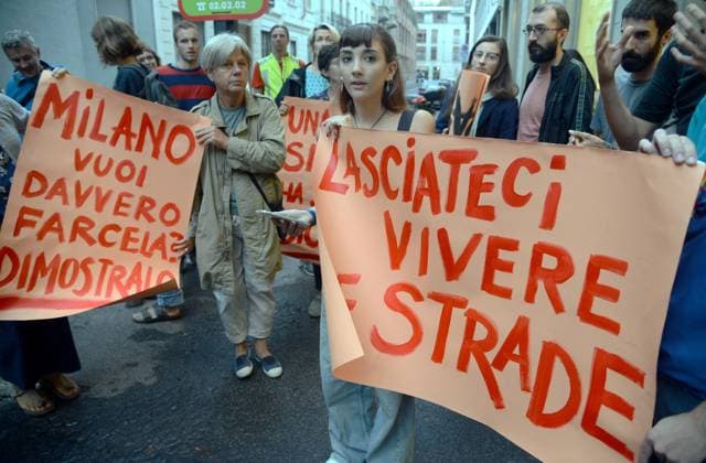 Via Beatrice d Este, collective Flash Mob against bicycle deaths Milan - Via Beatrice d Este, collective Flash Mob against bicycle deaths Editorial Usage Only Milan Italy  Copyright: xIPA ABACAx BRIPA20230921_2302 IPA ABACAx BRIPA20230921_2302