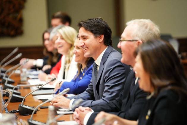 September 22, 2023, Ottawa, ON, Canada: Prime Minister Justin Trudeau (centre) takes part in an expanded bilateral meeting with Ukrainian President Volodymyr Zelenskyy in Ottawa on Friday, Sept. 22, 2023. Ottawa Canada  - ZUMAc35_ 20230922_zaf_c35_068 Copyright: xSeanxKilpatrickx