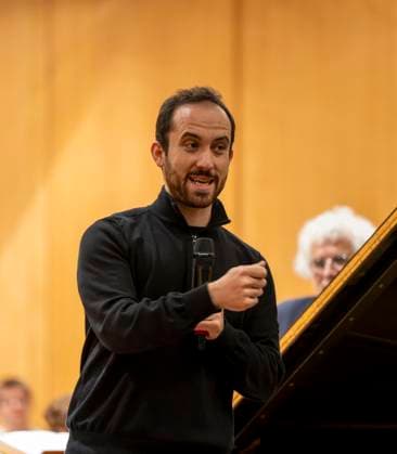 22 09 2023, International Classical Music Festival Festival of Nations 2023, at the Kurhaus Bad Wörishofen in Unterallgäu, Caution Classical Music The great school concert for schoolchildren in the Kursaal with Igor Levit with the vbw Festival Orchestra 22 09 2023, Classical Music Festival Bad Wörishofen 22 09 2023, Classical Music Festival Bad Wörishofen