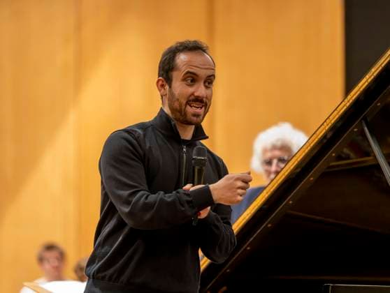 22 09 2023, International Classical Music Festival Festival of Nations 2023, at the Kurhaus Bad Wörishofen in Unterallgäu, Caution Classical Music The great school concert for schoolchildren in the Kursaal with Igor Levit with the vbw Festival Orchestra 22 09 2023, Classical Music Festival Bad Wörishofen 22 09 2023, Classical Music Festival Bad Wörishofen