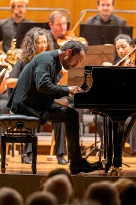22 09 2023, International Classical Festival Festival of Nations 2023, at the Kurhaus Bad Wörishofen in Unterallgäu, opening concert in the Kursaal with pianist Igor Levit GER and orchestra Camerata Salzburg 22 09 2023, Classical Festival Bad Wörishofen 22 09 2023, Classical Festival Bad Wörishofen