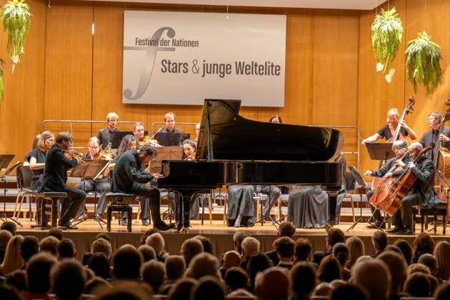 22 09 2023, International Classical Festival Festival of Nations 2023, at the Kurhaus Bad Wörishofen in Unterallgäu, opening concert in the Kursaal with pianist Igor Levit GER, on piano and orchestra Camerata Salzburg 22 09 2023, Classical Festival Bad Wörishofen 22 09 2023, Classical Festival Bad Wörishofen