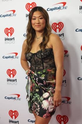 Jenna Ushkowitz arrives for the iHeartRadio Music Festival at T-Mobile Arena in Las Vegas, Nevada on Friday, September 22, 2023.  LAV20230922009 JAMESxATOA