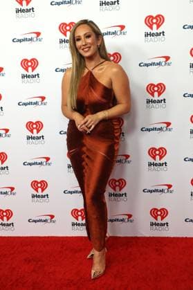 Cheryl Burke arrives for the iHeartRadio Music Festival at T-Mobile Arena in Las Vegas, Nevada on Friday, September 22, 2023.  LAV20230922031 JAMESxATOA