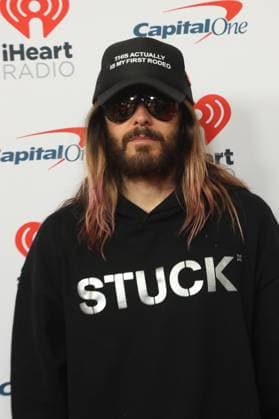 Musician Jared Leto arrives for the iHeartRadio Music Festival at T-Mobile Arena in Las Vegas, Nevada on Saturday, September 23, 2023.  LAV20230923011 JAMESxATOA
