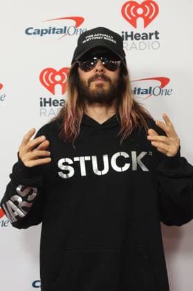 Jared Leto arrives for the iHeartRadio Music Festival at T-Mobile Arena in Las Vegas, Nevada on Saturday, September 23, 2023.  LAV20230923012 JAMESxATOA