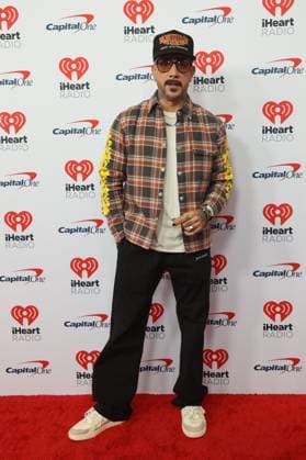 Singer AJ McClean arrives for the iHeartRadio Music Festival at T-Mobile Arena in Las Vegas, Nevada on Saturday, September 23, 2023.  LAV20230923017 JAMESxATOA