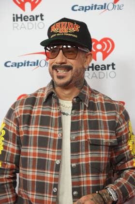 AJ McClean arrives for the iHeartRadio Music Festival at T-Mobile Arena in Las Vegas, Nevada on Saturday, September 23, 2023.  LAV20230923019 JAMESxATOA