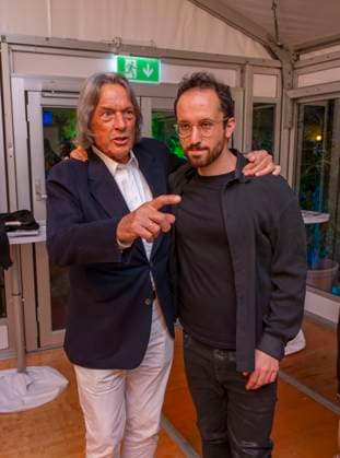 23 09 2023, International Classical Festival Festival of Nations 2023, at the Kurhaus Bad Wörishofen in Unterallgäu, After the concert in the Kursaal with pianist Igor Levit GER and vbw festival orchestra Igor Levit re with his celebrity doctor Dr Hans Wilhelm Müller Wohlfahrt 23 09 2023, Classical Festival Bad Wörishofen 23 09 2023, Classical Festival Bad Wörishofen