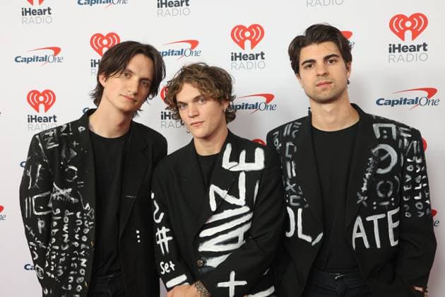 (L-R) Brandon Walters, Jackson Simmons and Troy Bruner of Little Image arrive for the iHeartRadio Music Festival at T-Mobile Arena in Las Vegas, Nevada on Saturday, September 23, 2023.  LAV20230923026 JAMESxATOA