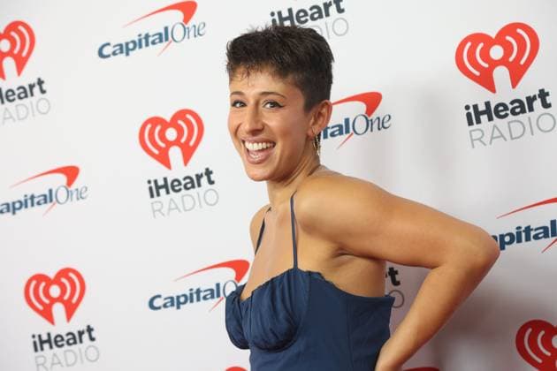 Gabby Eniclerio arrives for the iHeartRadio Music Festival at T-Mobile Arena in Las Vegas, Nevada on Saturday, September 23, 2023.  LAV20230923035 JAMESxATOA