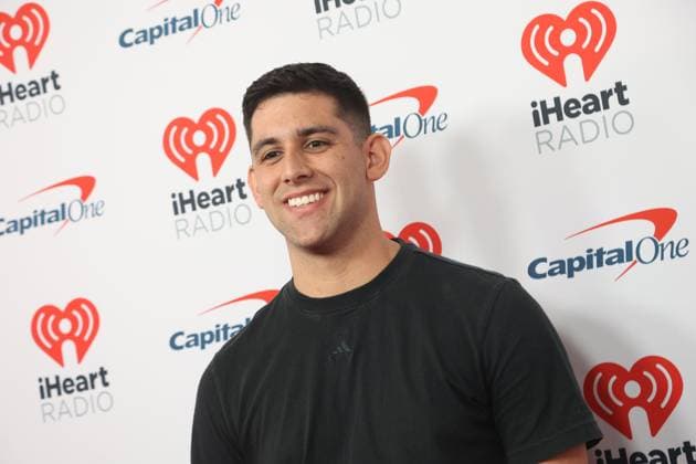 Gianni Iona arrives for the iHeartRadio Music Festival at T-Mobile Arena in Las Vegas, Nevada on Saturday, September 23, 2023.  LAV20230923056 JAMESxATOA
