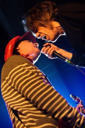 New York Dolls play Old Vic Tunnels The New York Dolls play an intimate gig at the Old Vic Tunnels under Waterloo Station, London on 31st March 2011 to promote their new album Dancing Backwards in High Heels . Persons pictured: Sylvain Sylvain, David Johansen. Picture by Julie Edwards, Credit:Julie Edwards Avalon Uk  Copyright: xJuliexEdwardsx xAvalonx 0511942720